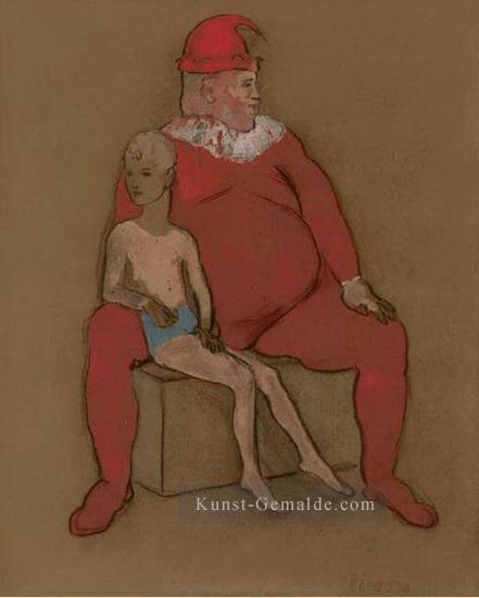 Bouffon et jeune acrobate 3 1905 kubist Pablo Picasso Ölgemälde